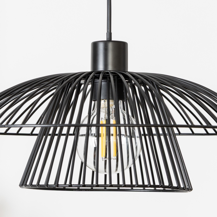 Brilagi - LED-Hängeleuchte an Drahtseil CERIA WIRE 1xE27/40W/230V Ø 38 cm schwarz