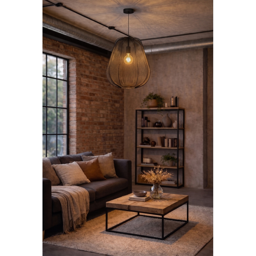 Brilagi - LED Hängeleuchte an Kabel ARVEN 1xE27/8W/230V Ø 37 cm schwarz