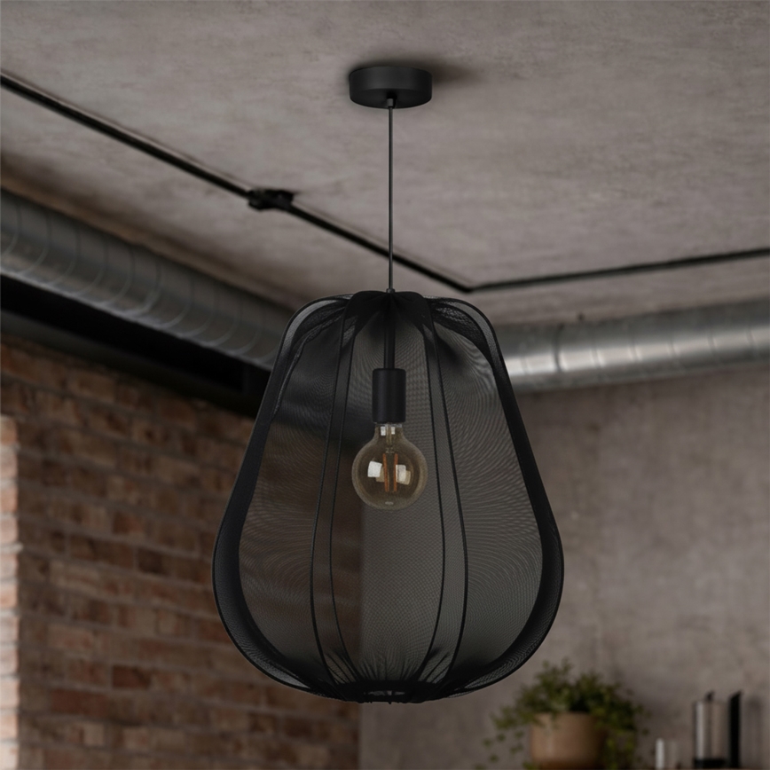 Brilagi - LED Hängeleuchte an Kabel ARVEN 1xE27/8W/230V Ø 37 cm schwarz
