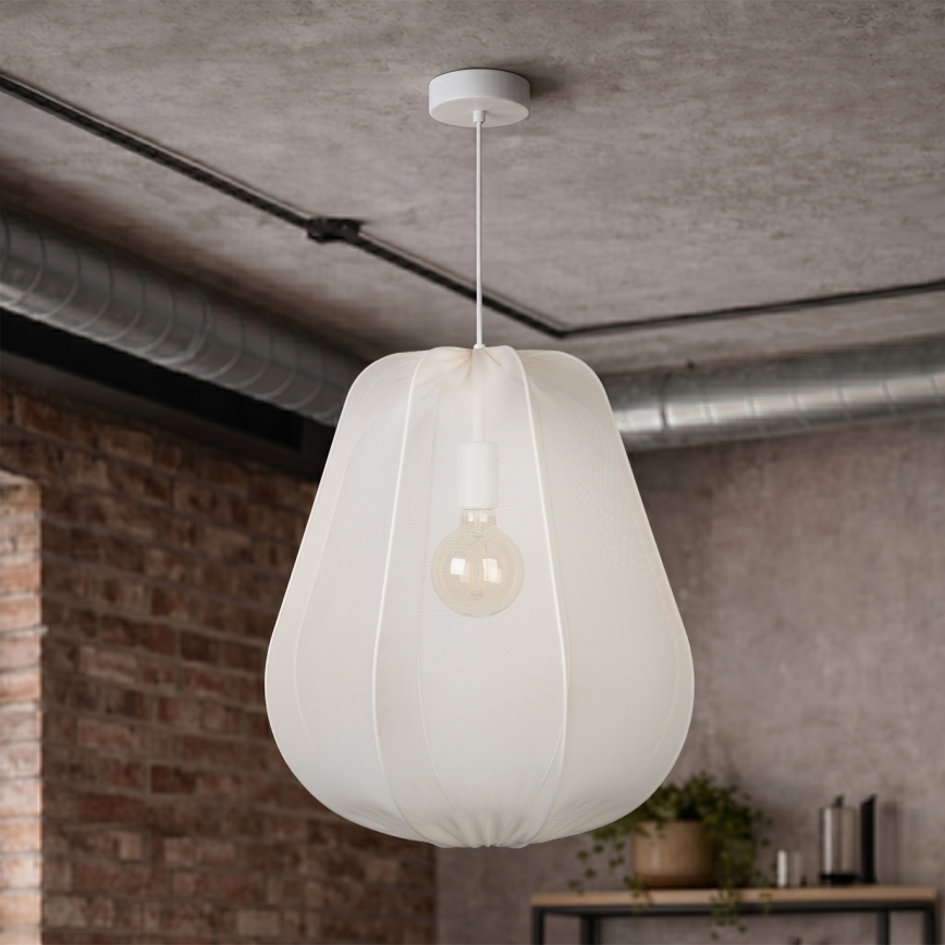 Brilagi - LED-Hängeleuchte an Kabel ARVEN 1xE27/8W/230V Ø 37 cm weiß