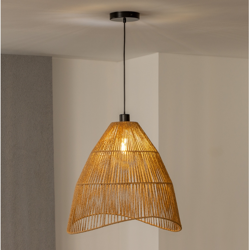 Brilagi - LED-Hängeleuchte an Kabel CERIA BOHO 1xE27/40W/230V Ø 70 cm braun