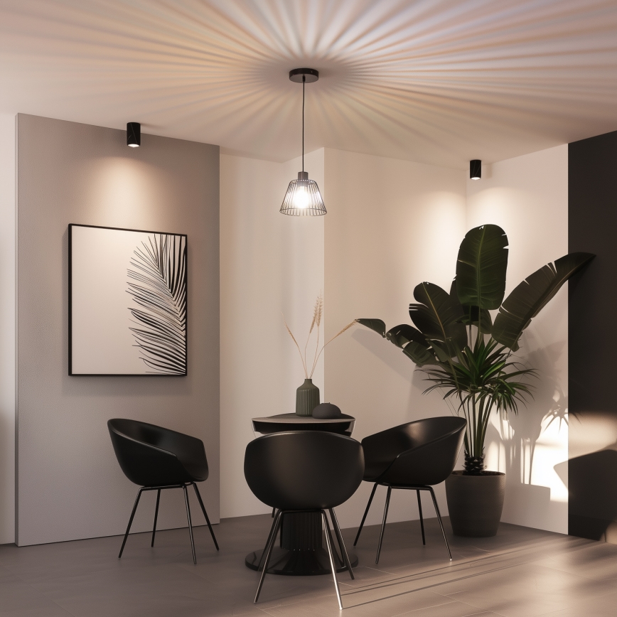 Brilagi - LED-Hängeleuchte an Kabel CERIA WIRE 1xE27/40W/230V Ø 21 cm schwarz