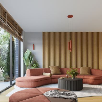 Brilagi - LED-Hängeleuchte an Kabel CRESTO 3xGU10/10W/230V rot