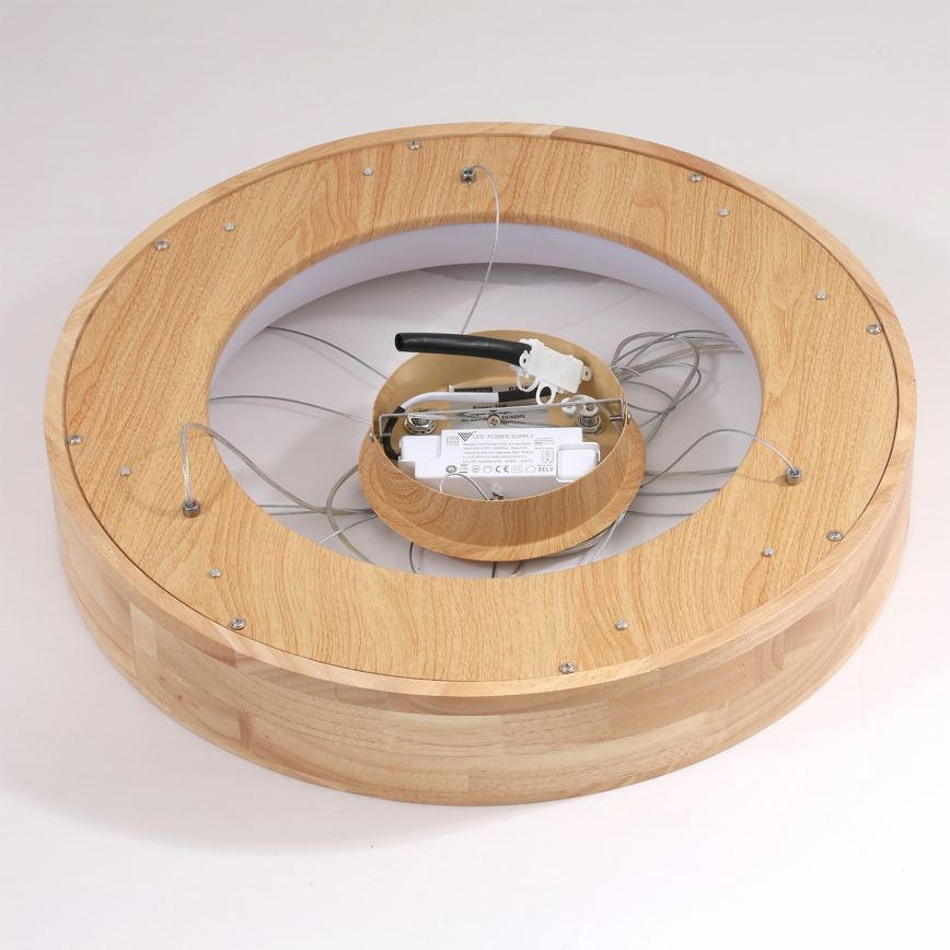 Brilagi - LED-Pendelleuchte an Kabel FALCON WOOD LED/30W/230V 3000/4000/6000K Ø 45 cm Holz