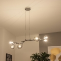 Brilagi - LED-Hängeleuchte an Kabel MISTEL 6xG9/3W/230V schwarz/chrom/rauchglas