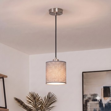 Brilagi - LED-Hängeleuchte an Kabel NUBILA 1xE27/60W/230V Ø 14 cm schwarz/grau