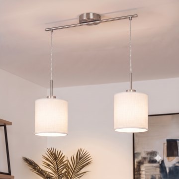 Brilagi - LED-Hängeleuchte an Kabel NUBILA 2xE27/60W/230V weiß