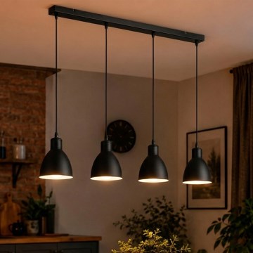 Brilagi - LED-Hängeleuchte an Kabel RIDDY 4xE27/60W/230V schwarz