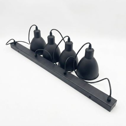 Brilagi - LED-Hängeleuchte an Kabel RIDDY 4xE27/60W/230V schwarz