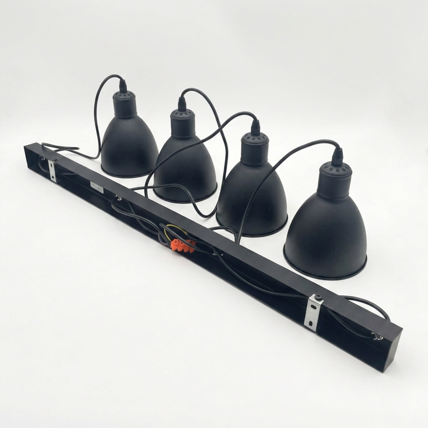 Brilagi - LED-Hängeleuchte an Kabel RIDDY 4xE27/60W/230V schwarz