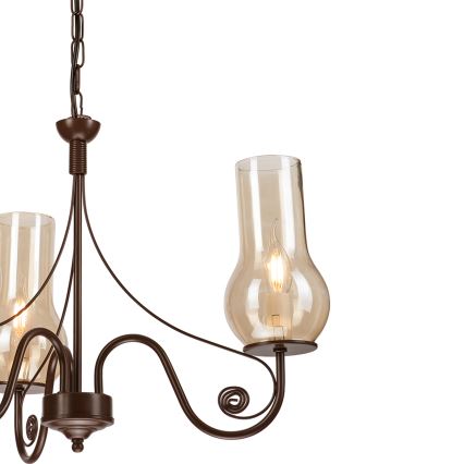 Brilagi - LED Hängeleuchte an Kette COTTAGE 3xE14/40W/230V braun