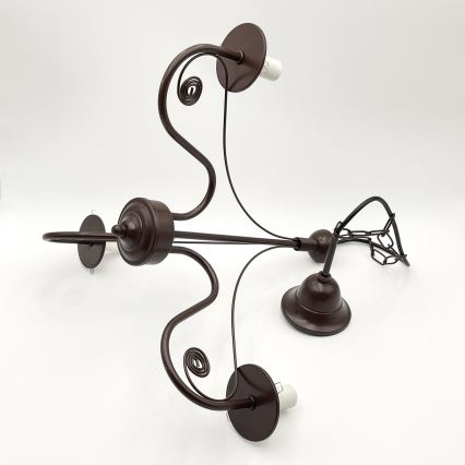 Brilagi - LED Hängeleuchte an Kette COTTAGE 3xE14/40W/230V braun