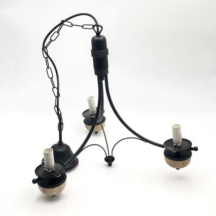 Brilagi - LED Hängeleuchte an Kette COTTAGE 3xE14/40W/230V Buche/weiß