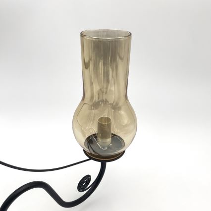 Brilagi - LED Hängeleuchte an Kette COTTAGE 3xE14/40W/230V schwarz/braun