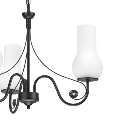 Brilagi - LED Hängeleuchte an Kette COTTAGE 3xE14/40W/230V schwarz/weiß