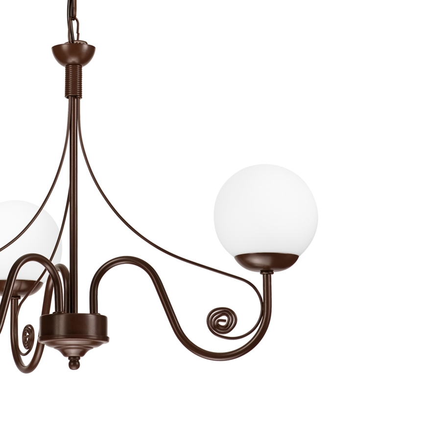 Brilagi - LED Hängeleuchte an Kette COTTAGE 3xG9/40W/230V braun/weiß