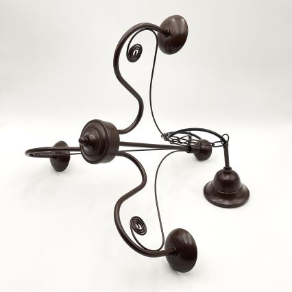 Brilagi - LED Hängeleuchte an Kette COTTAGE 3xG9/40W/230V braun/weiß