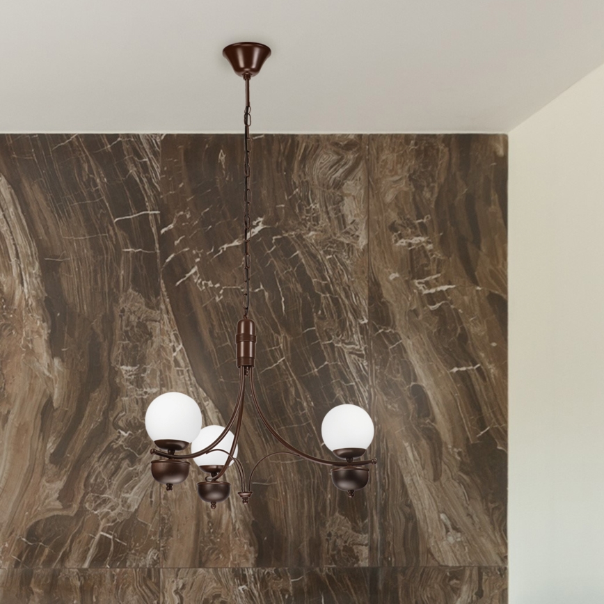 Brilagi - LED Hängeleuchte an Kette COTTAGE 3xG9/40W/230V Eiche/weiß