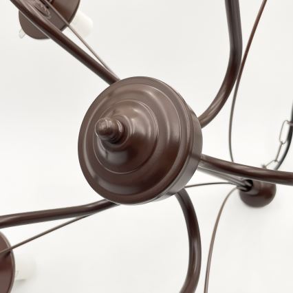 Brilagi - LED Hängeleuchte an Kette COTTAGE 5xE14/40W/230V braun/weiß