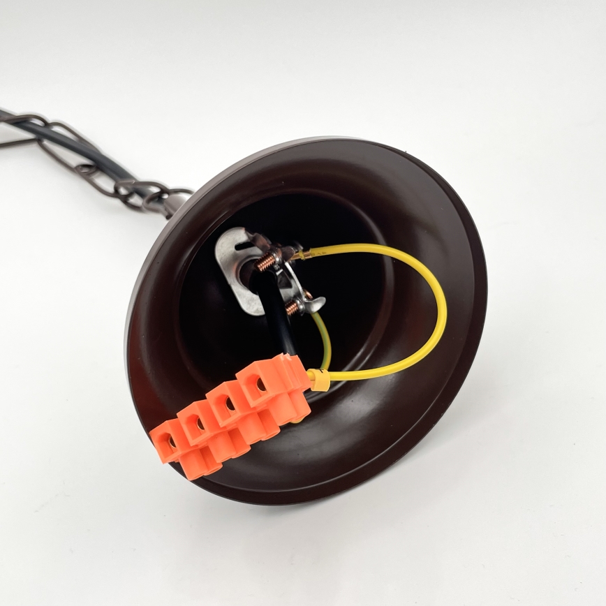 Brilagi - LED Hängeleuchte an Kette COTTAGE 5xE14/40W/230V braun/weiß