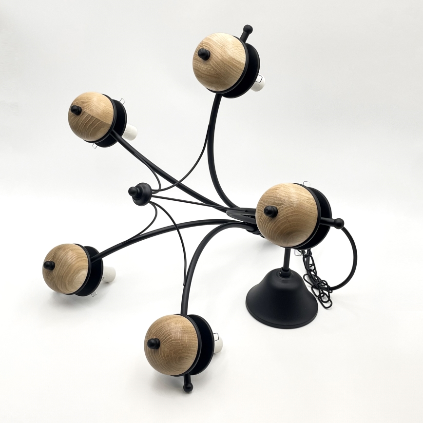 Brilagi - LED Hängeleuchte an Kette COTTAGE 5xE14/40W/230V Buche/braun