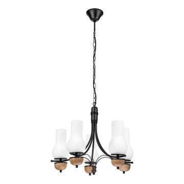 Brilagi - LED Hängeleuchte an Kette COTTAGE 5xE14/40W/230V Buche/weiß