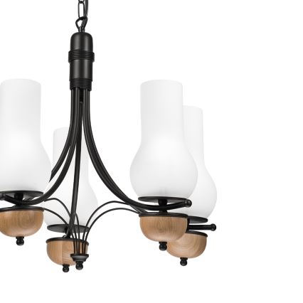 Brilagi - LED Hängeleuchte an Kette COTTAGE 5xE14/40W/230V Buche/weiß