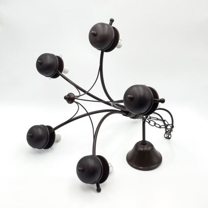 Brilagi - LED Hängeleuchte an Kette COTTAGE 5xE14/40W/230V Eiche/braun