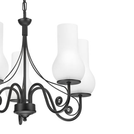 Brilagi - LED Hängeleuchte an Kette COTTAGE 5xE14/40W/230V schwarz/weiß