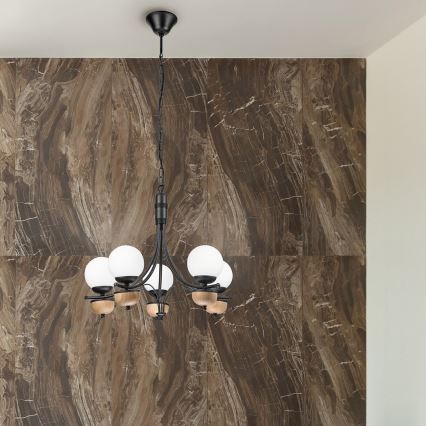 Brilagi - LED Hängeleuchte an Kette COTTAGE 5xG9/40W/230V Buche/weiß