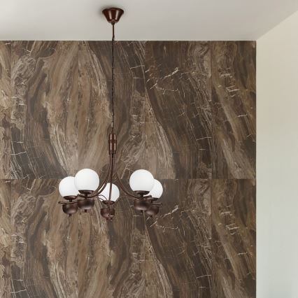 Brilagi - LED Hängeleuchte an Kette COTTAGE 5xG9/40W/230V Eiche/weiß