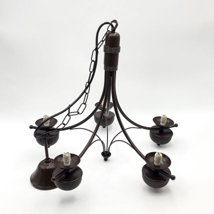 Brilagi - LED Hängeleuchte an Kette COTTAGE 5xG9/40W/230V Eiche/weiß