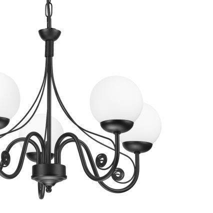 Brilagi - LED Hängeleuchte an Kette COTTAGE 5xG9/40W/230V schwarz/weiß