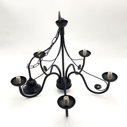 Brilagi - LED Hängeleuchte an Kette COTTAGE 5xG9/40W/230V schwarz/weiß