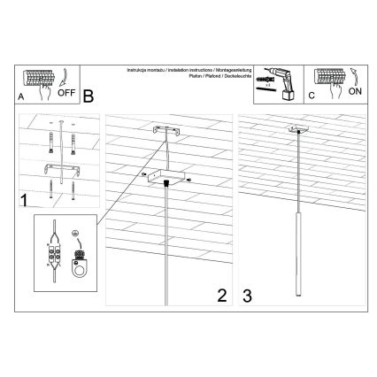 Brilagi -  LED-Hängeleuchte an Schnur DRIFA 1xG9/4W/230V schwarz