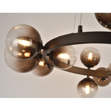 Brilagi - LED-Hängeleuchte an Seil MILLA 15xG9/3W/230V braun/rauchbraun