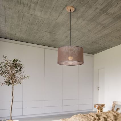 Brilagi - LED Hängeleuchte ANTHONY 1xE27/60W/230V Eiche/braun