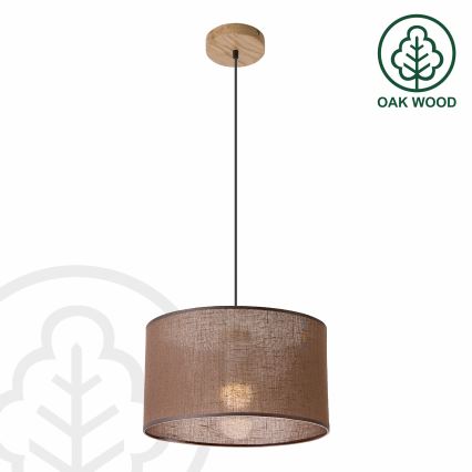 Brilagi - LED Hängeleuchte ANTHONY 1xE27/60W/230V Eiche/braun