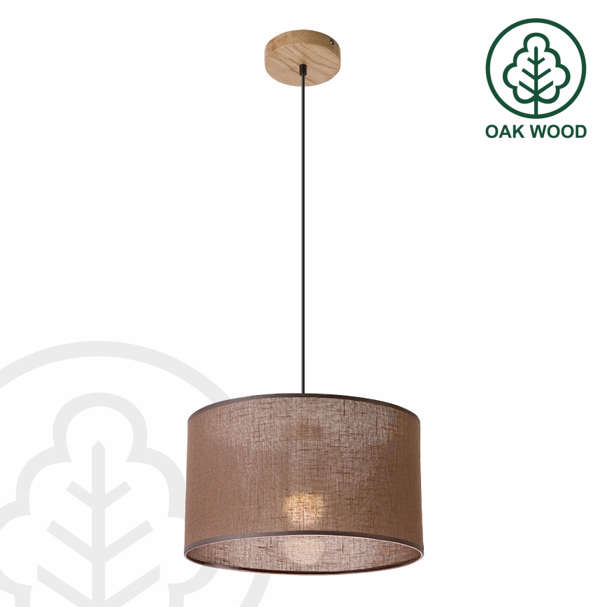 Brilagi - LED Hängeleuchte ANTHONY 1xE27/60W/230V Eiche/braun