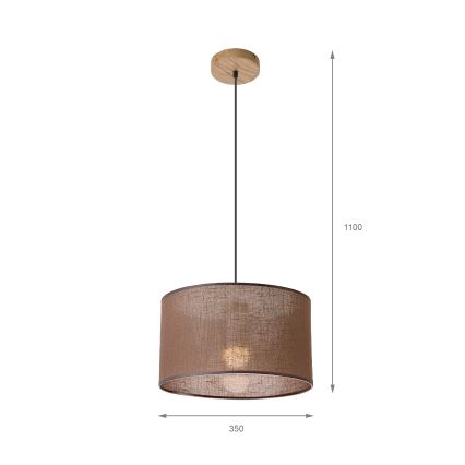 Brilagi - LED Hängeleuchte ANTHONY 1xE27/60W/230V Eiche/braun