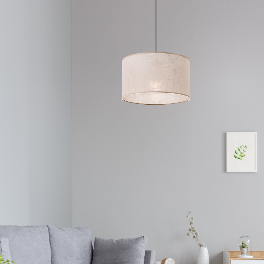 Brilagi - LED Hängeleuchte an Seil ANTHONY 1xE27/60W/230V Eiche Nussbaum/Beige