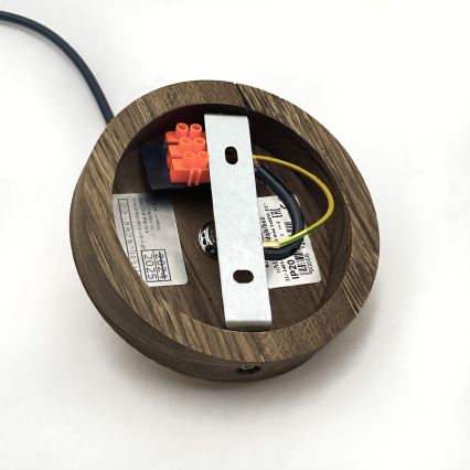 Brilagi - LED Hängeleuchte an Seil ANTHONY 1xE27/60W/230V Eiche Nussbaum/Beige