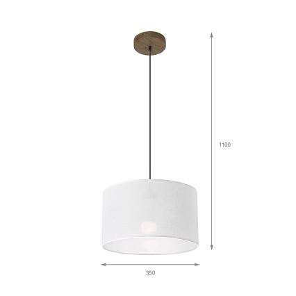 Brilagi - LED Hängeleuchte an Kabel ANTHONY 1xE27/60W/230V Eiche Nussbaum/Weiß