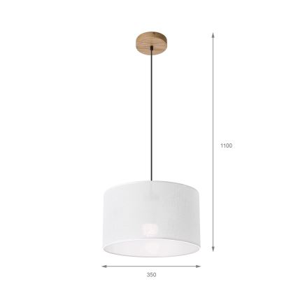 Brilagi - LED Hängeleuchte ANTHONY 1xE27/60W/230V Eiche/weiß