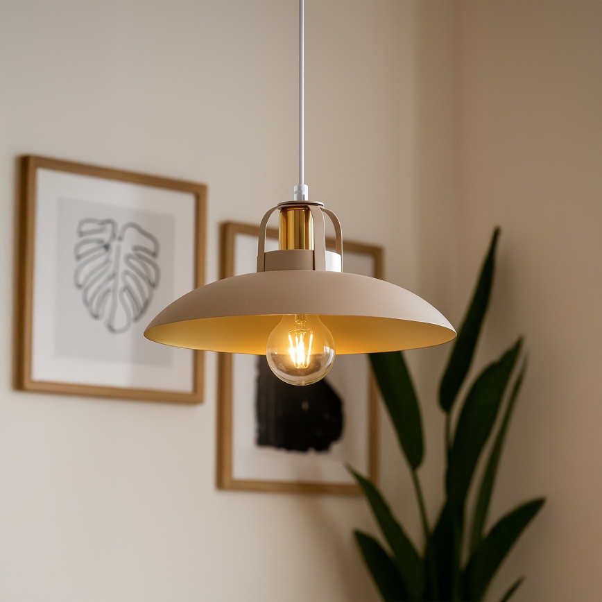 Brilagi - LED Hängeleuchte FLAMENGO 1xE27/60W/230V beige