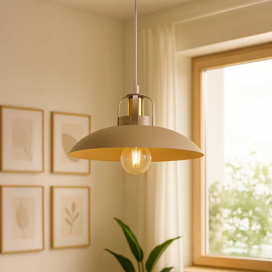 Brilagi - LED Hängeleuchte FLAMENGO 1xE27/60W/230V beige