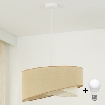 Brilagi - LED-Hängeleuchte LYRA 1xE27/15W/230V beige/cremefarben