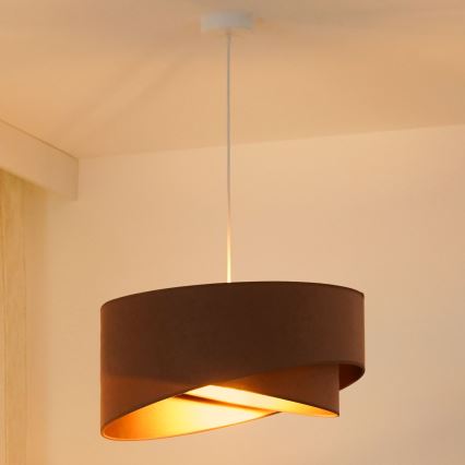 Brilagi - LED-Hängeleuchte LYRA 1xE27/15W/230V braun/golden