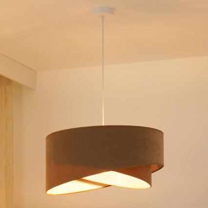 Brilagi - LED-Hängeleuchte LYRA 1xE27/15W/230V braun/weiß