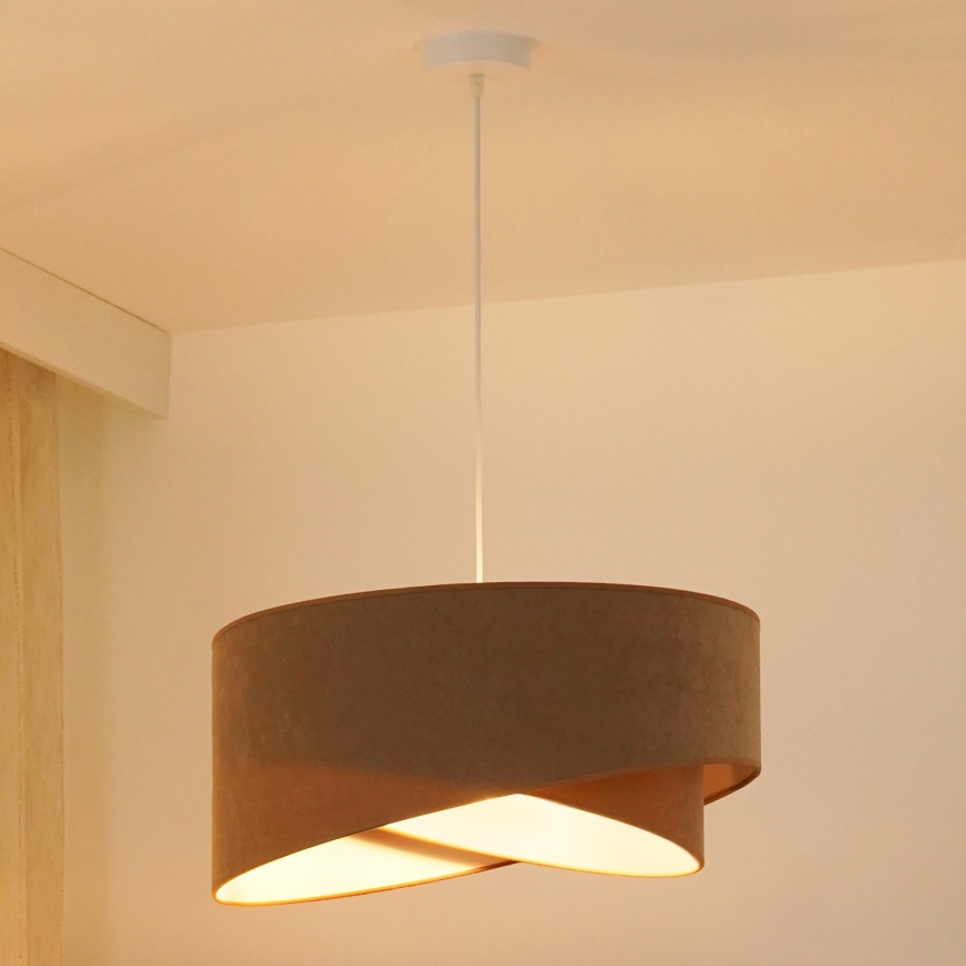 Brilagi - LED-Hängeleuchte LYRA 1xE27/15W/230V braun/weiß